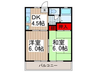 ｺｽﾓﾛｲﾔﾙの物件間取画像